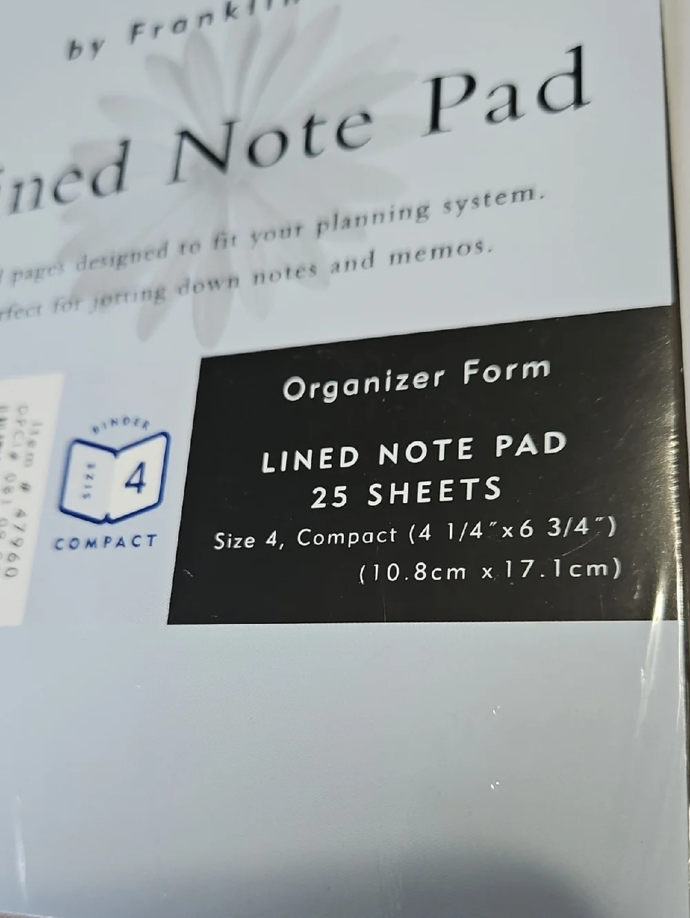 Vintage New 9 Piece Bundle 6 Ring Planning Organizer System Refills Note Pads